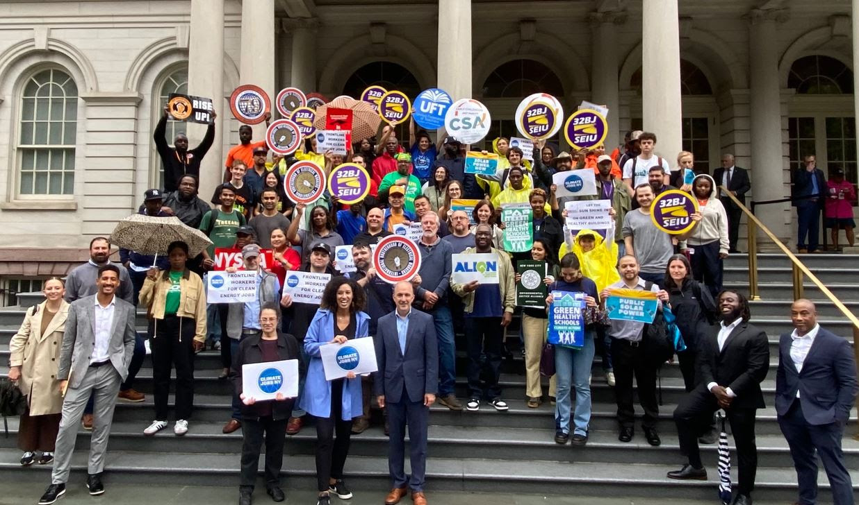 Labor Unions Celebrate the Passage of City Legislation to Install Solar Power on Public Buildings and Create Good Jobs