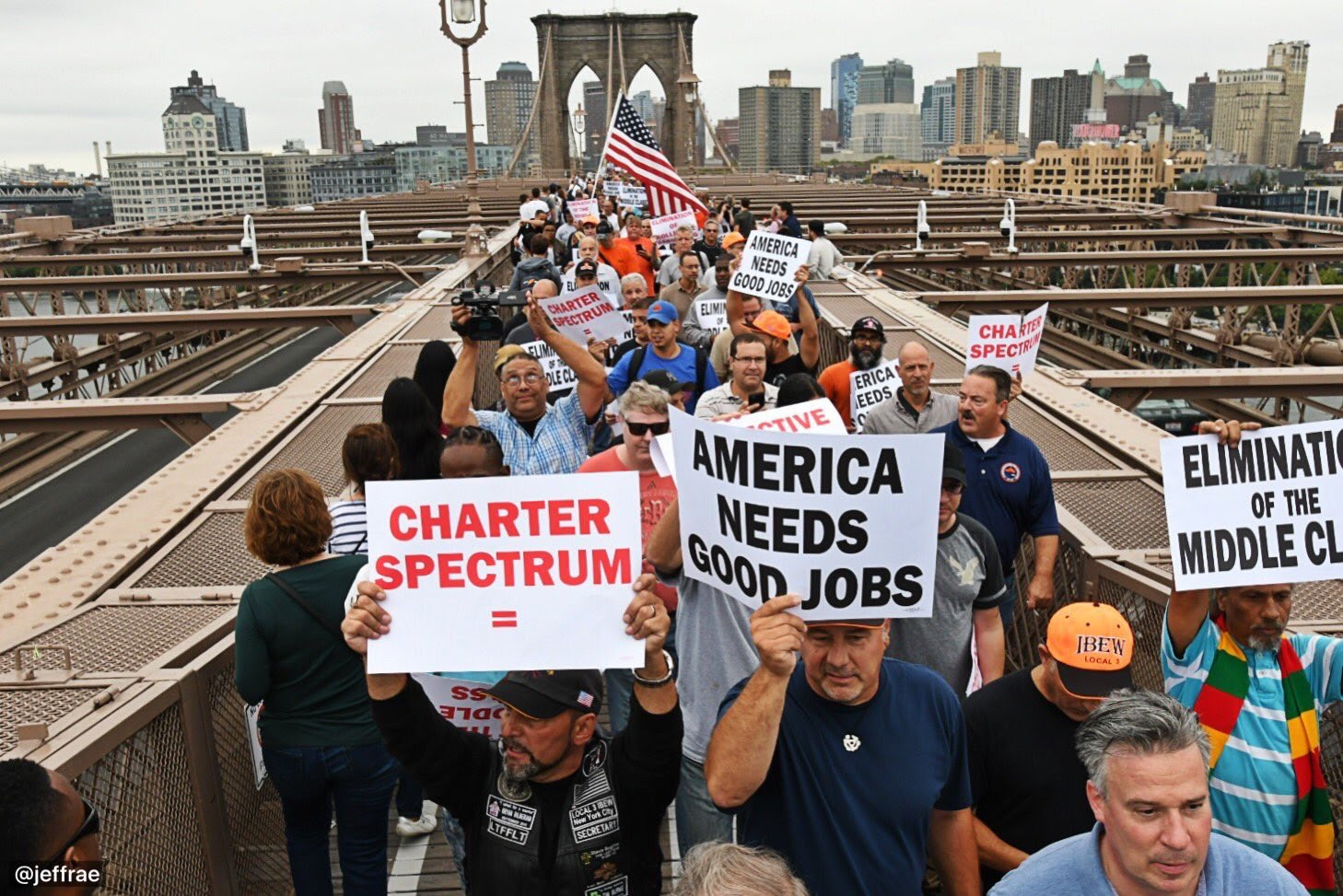 NYC Labor Rallies And Marches For A Fair Contract For Striking Charter 