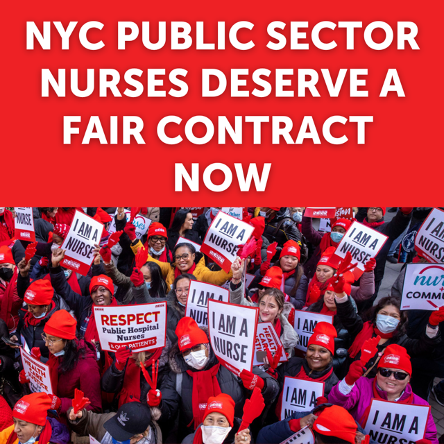NYSNA Holds Day of Action as Public Sector Union Nurses' Contract