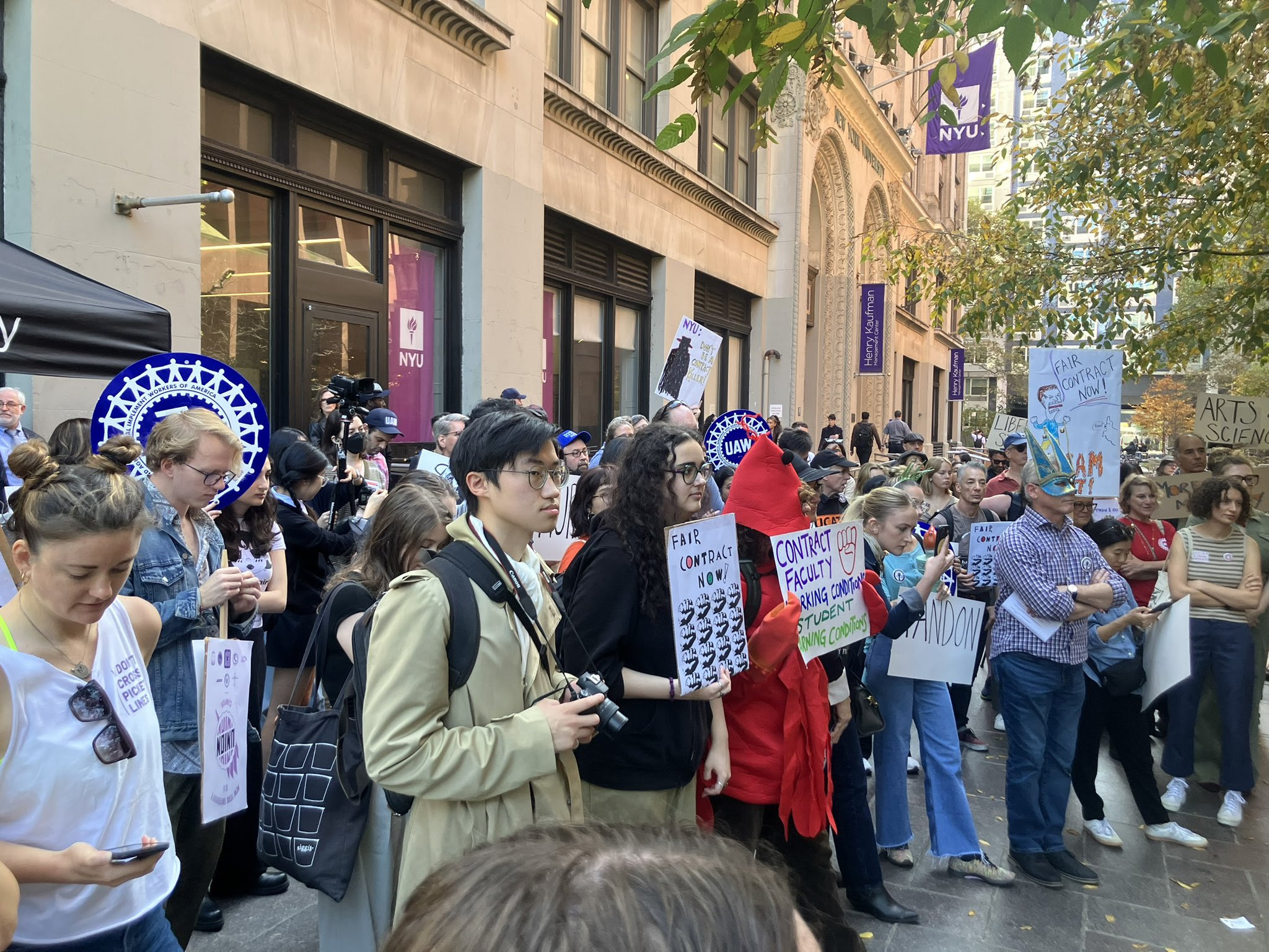 NYU Contract Faculty United Rallies to Kickoff Bargaining for First Contract