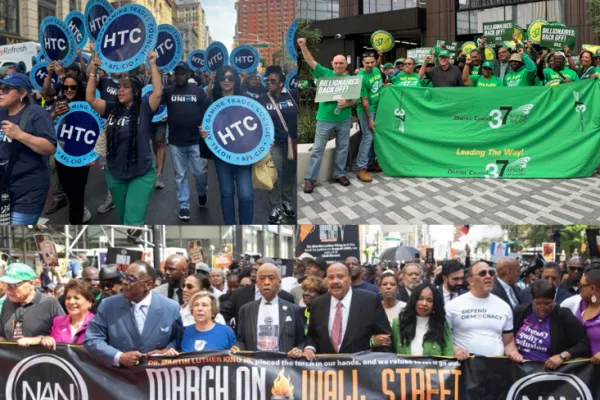 Labor Joins March on Wall Street