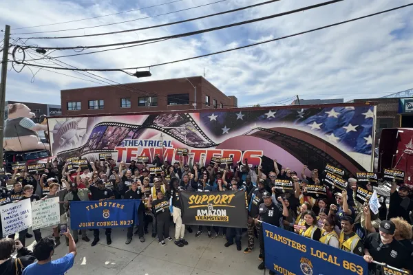 Amazon Workers Rally at Queens Facility After Illegal Firing of Union Drivers