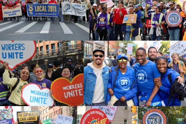 Union Members Join Tens of Thousands at No Kings NYC Mobilization