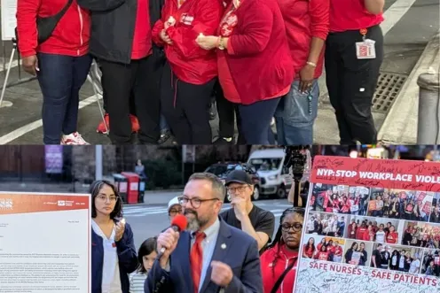 NYSNA Nurses Hold Candlelight Vigil at NYP-Brooklyn Methodist Hospital to Highlight Workplace Violence