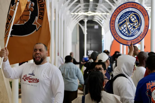 Workers, Construction and Higher Ed Unions, Demand Apollo Global Management Respect Worker Rights