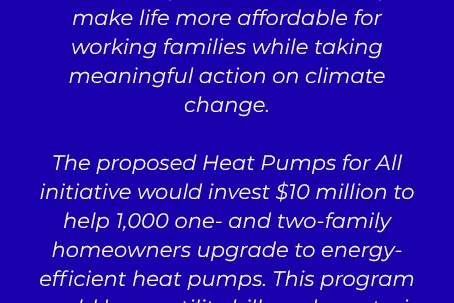 Support Heat Pumps for All in the FY27 City Budget!