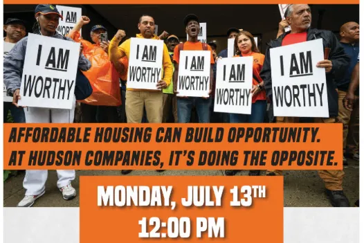Lunchtime Rally on Construction Justice Standards in Affordable Housing