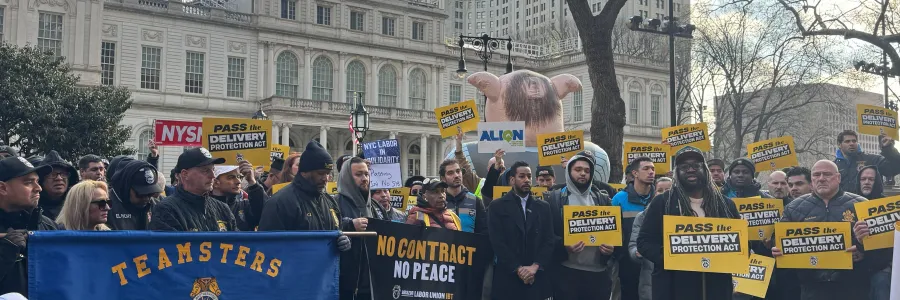 Amazon Teamsters and Supporters Urge Passage of Delivery Protection Act in NYC Council Hearing
