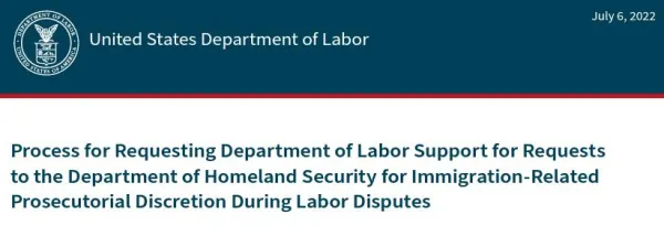 Dol Process DOL Posts Process For Seeking Support For Immigration-Related ...