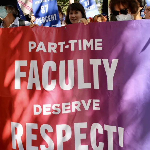New School Part-Time Faculty Union, AFM Local 802 and Teamsters Rally ...
