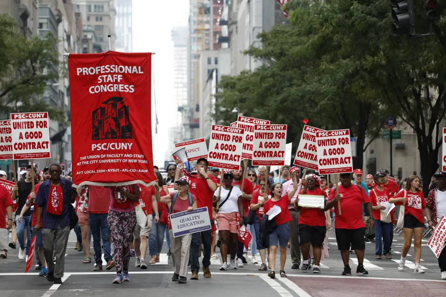 PSC-CUNY Marching in the NYC Labor Day Parade