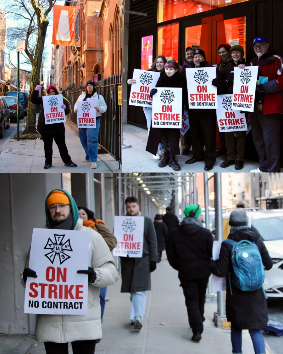 Atlantic Theater workers on strike