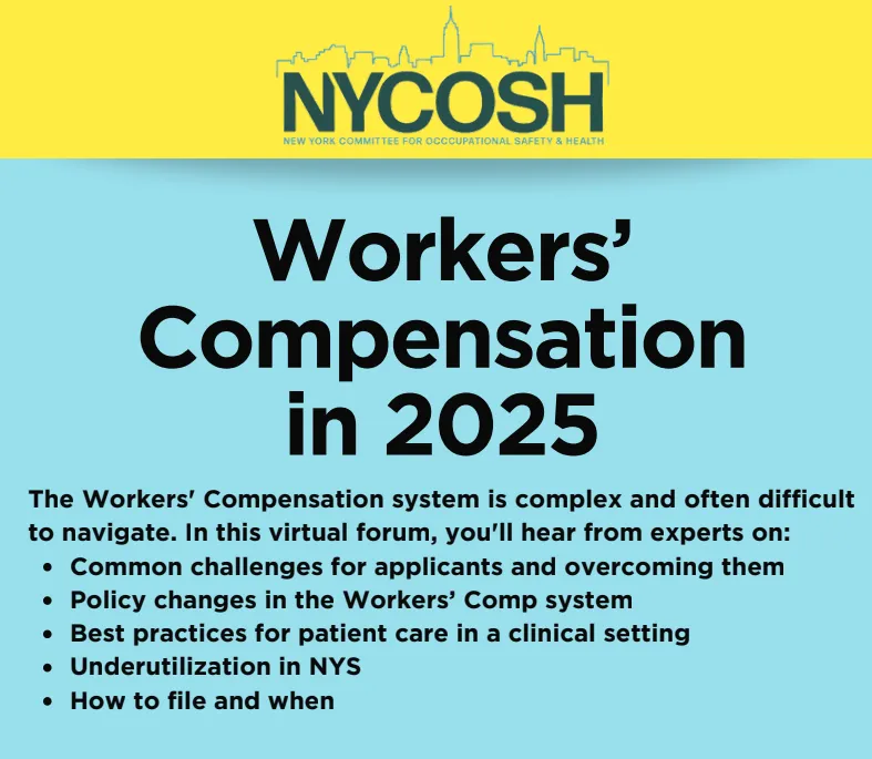2025 NYCOSH Workers' Compensation Forum