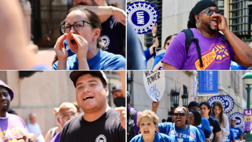 Columbia University Workers Rally for Fair Contract at University Gate