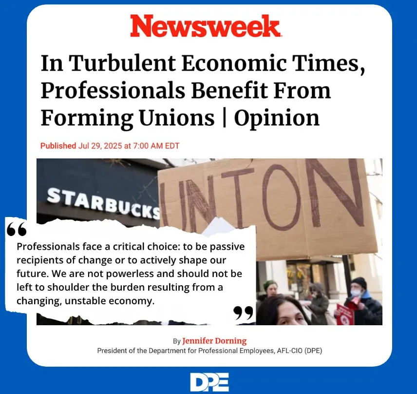 OpEd: In Turbulent Economic Times, Professionals Benefit From Forming Unions