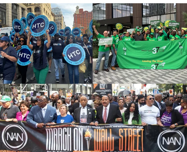 Labor Joins March on Wall Street