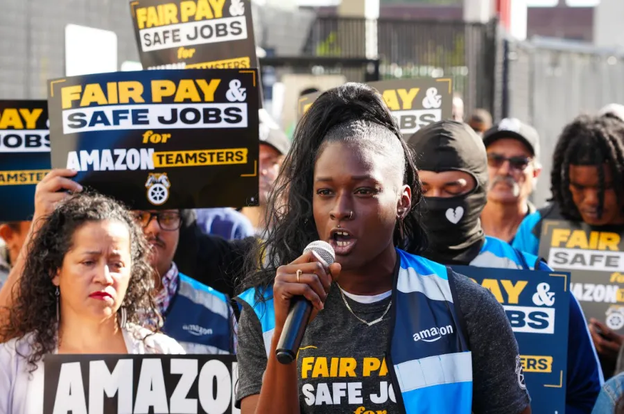 Amazon Teamsters Rally in Queens