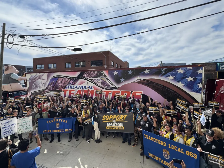 Amazon Workers Rally at Queens Facility After Illegal Firing of Union Drivers