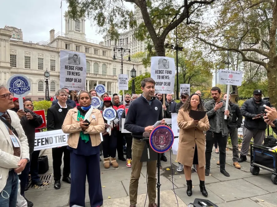 Unionized Journalists at the Daily News, NYC Labor Leaders and Elected Officials Host ‘Too Tough to Die’ Rally