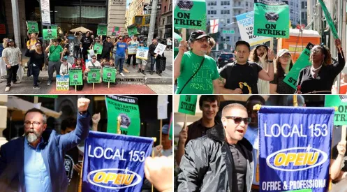 Kickstarter United NYC-OPEIU 153, Elected Officials & Labor Leaders Hold Strike Rally