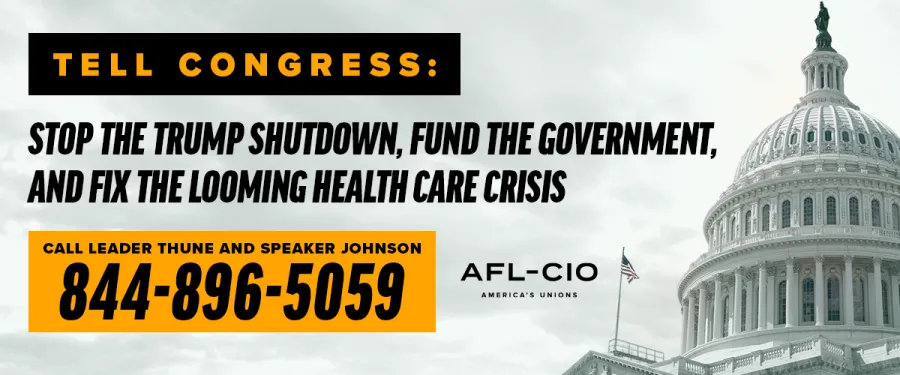 CALL: Stop the Shutdown and the Cuts to Working Families