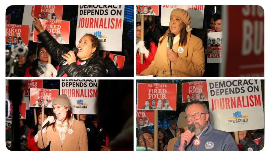 Condé Union, New Yorker Union, NewsGuild of NY Rally to Demand Reversal of Illegal Firings, Suspensions