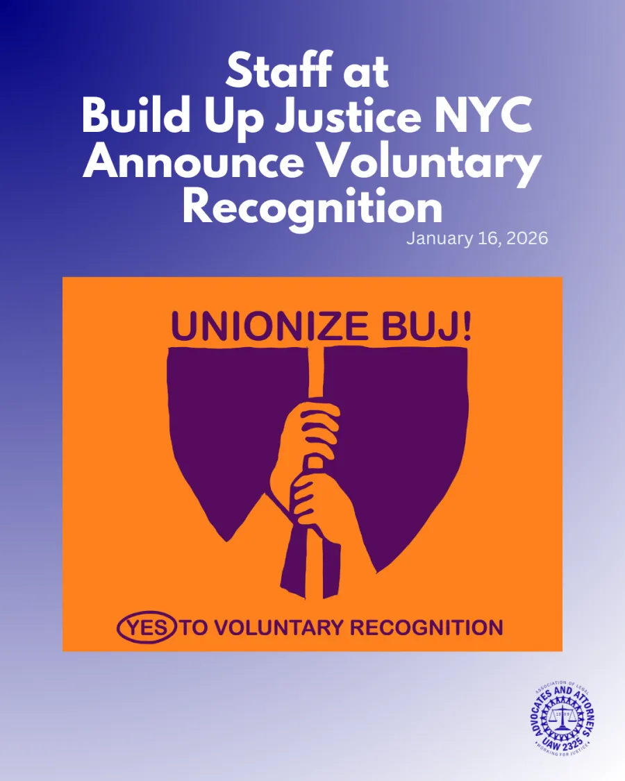Build Up Justice NYC to Voluntarily Recognize Staff Union