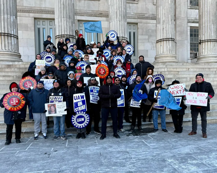 Supporters Rally with Fired Striking CAMBA Workers