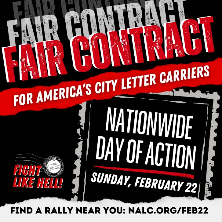 THIS SUNDAY: Fair Contract for America's City Letter Carriers!