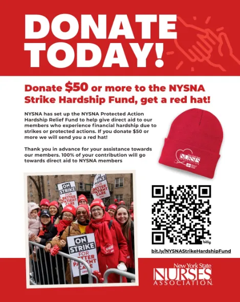 Support Nurses on Strike: Donate to the NYSNA Hardship Fund!