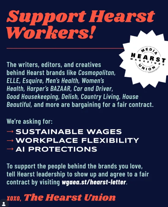 Take Action: Fair Contract for Union Writers at Hearst