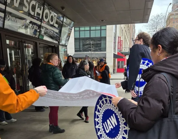 New School Faculty, Students and Staff Rally Against Austerity Measures