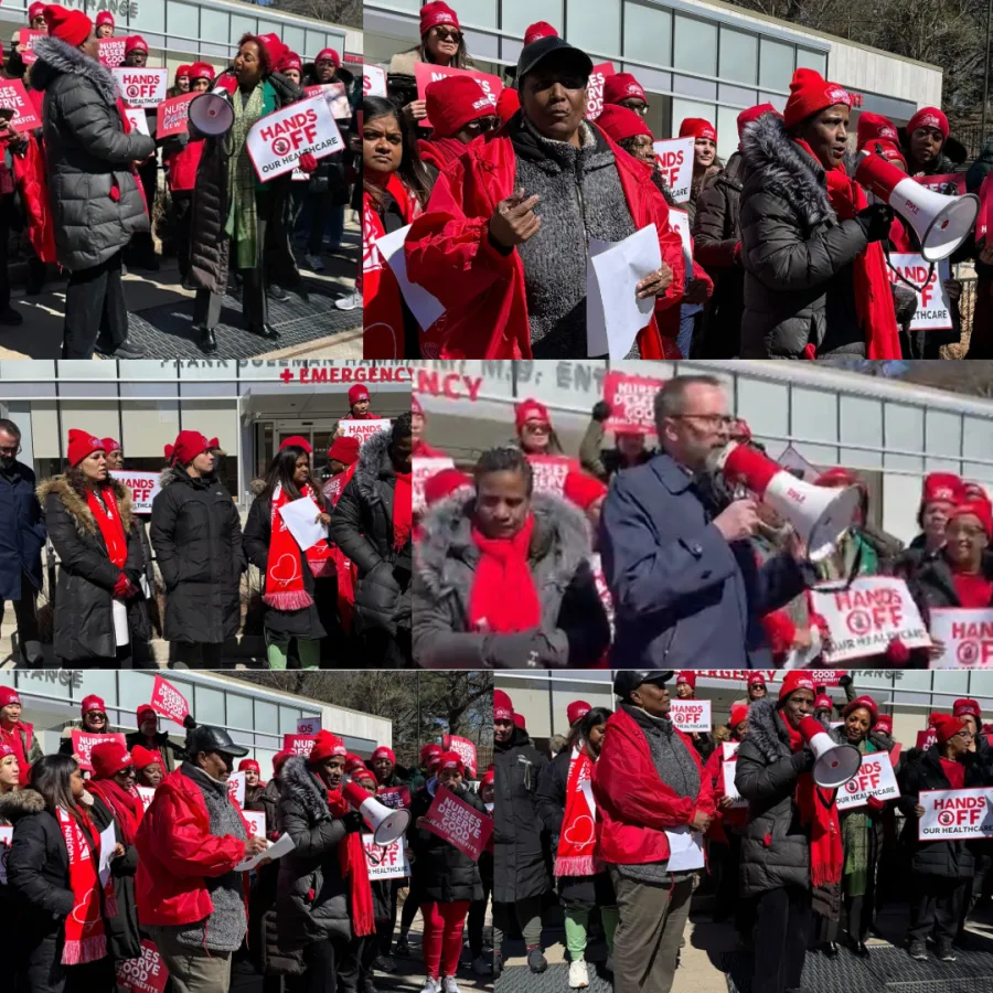 NYSNA Nurses at The Brooklyn Hospital Center Bring Their Message to Restore and Secure Health Benefits to the CEO