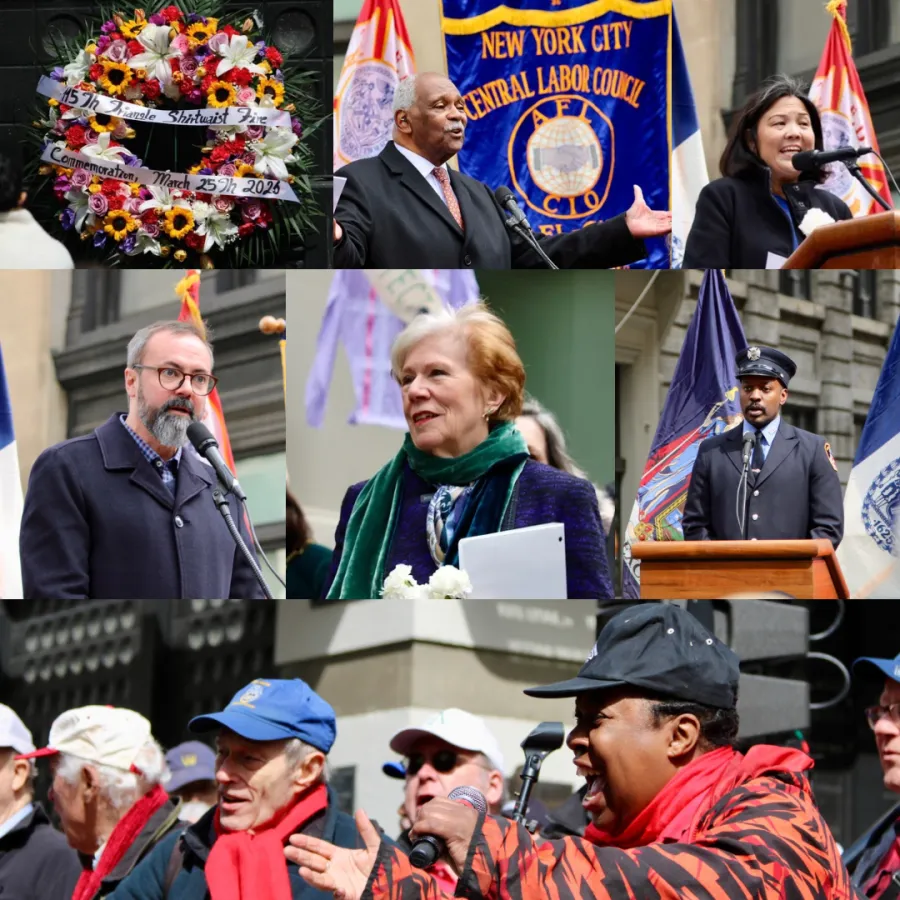 Workers and Community Gather to Commemorate 115th Anniversary of the Triangle Fire