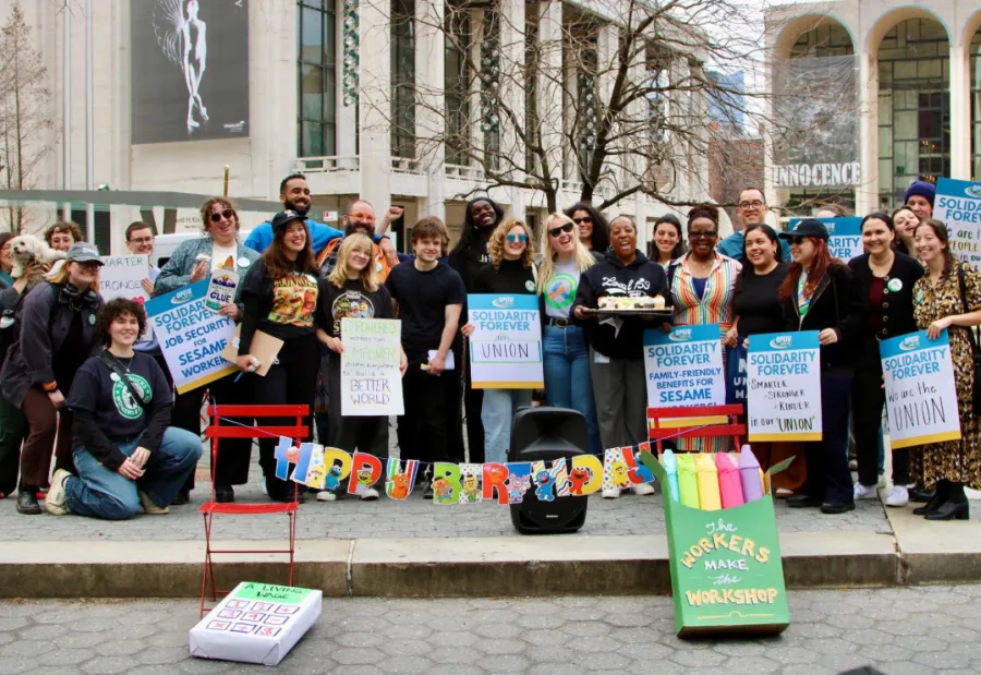 Sesame Workers Union Marks One Year with Block Party and Rally