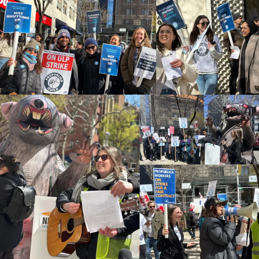 Unionized Staff at ProPublica Walk Off the Job in Protest of Management’s Refusal to Agree to a Contract Including Fair AI Protections, Job Security, and Wages