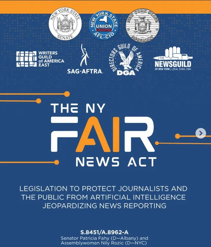 WGAE, SAG-AFTRA, DGA & NewsGuild Rally Albany to Pass the NY FAIR News Act