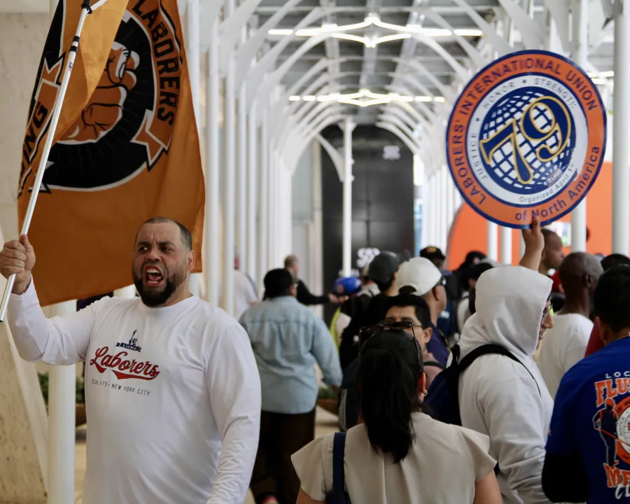 Workers, Construction and Higher Ed Unions, Demand Apollo Global Management Respect Worker Rights