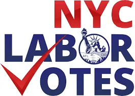 NYC Labor Votes Red Blue Logo