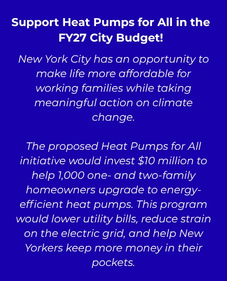 Support Heat Pumps for All in the FY27 City Budget!