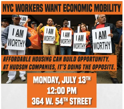 Lunchtime Rally on Construction Justice Standards in Affordable Housing