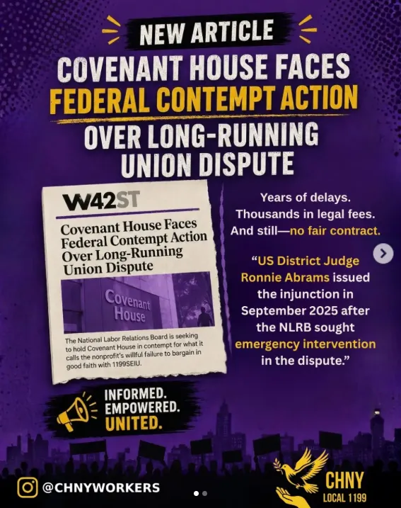Feds to Seek Contempt Damages for Covenant House NY’s “Contumacious” Labor Violations