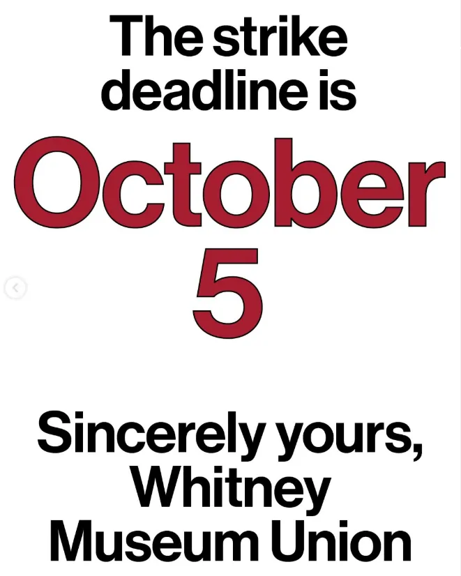 Museum Staff at the Whitney Set to Strike on October 5